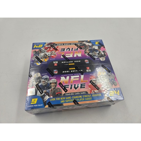 2021 Panini NFL Five Football Trading Card Game TCG Sealed Booster Box 24 Packs - Picture 2 of 4
